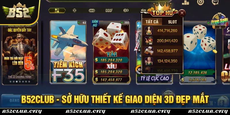 Cổng game sở hữu thiết kế giao diện 3D đẹp mắt