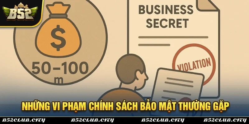 Những vi phạm chính sách bảo mật mà người chơi thường gặp